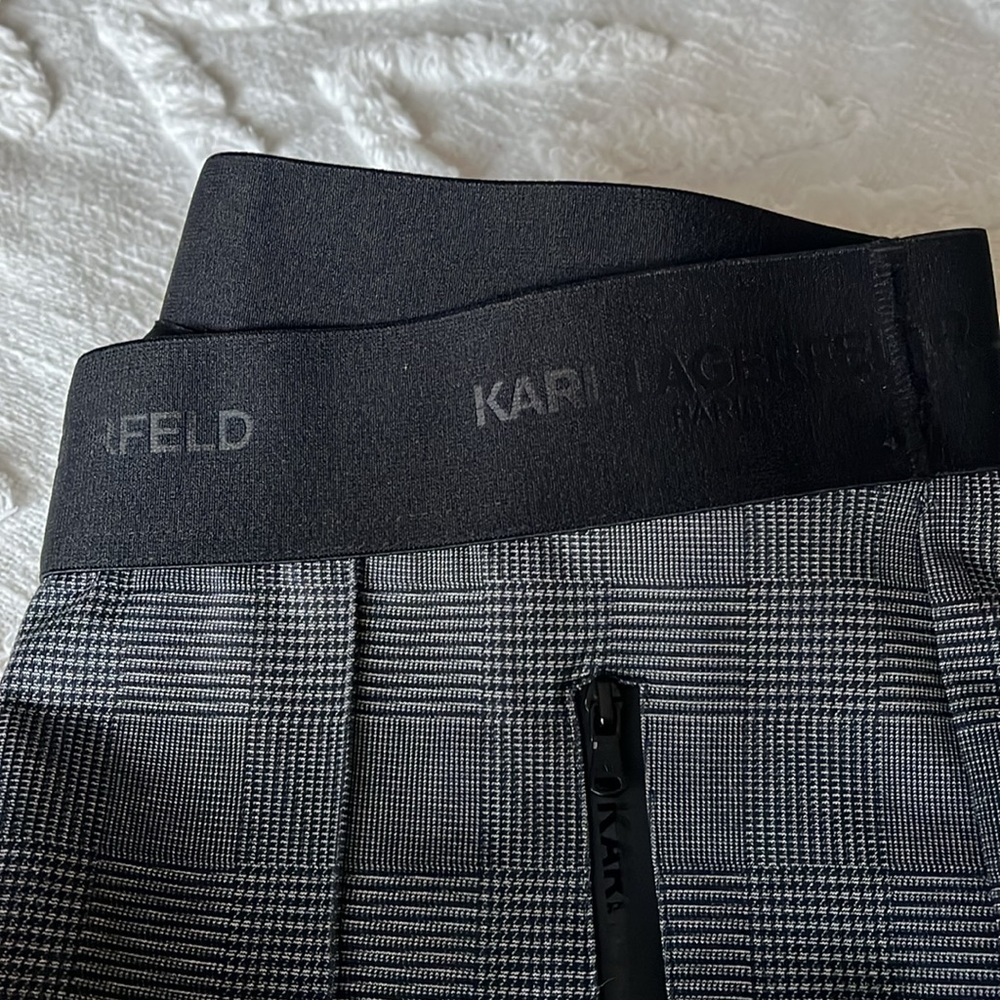 Karl Lagerfeld Paris Womens Houndstooth Pull-On Skinny Pants Trousers Medium - Picture 14 of 14